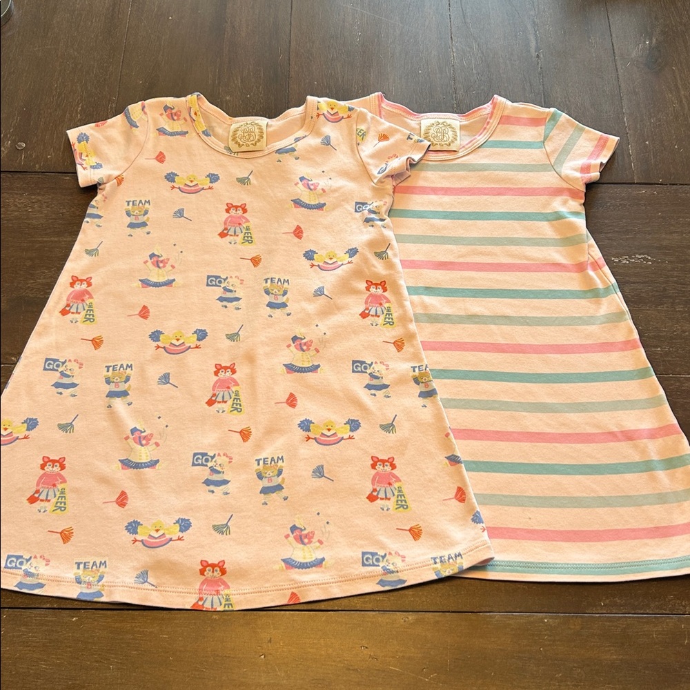 Beaufort Bonnet Bundle of 2 Pima Cotton Pink Play Dresses